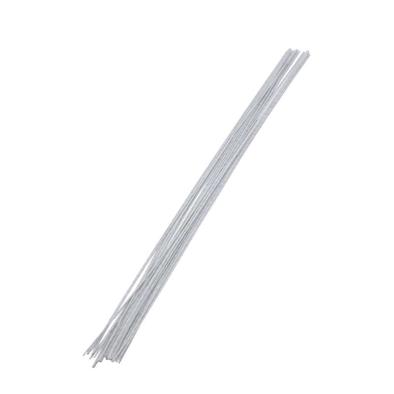 ALAMBRES PARA FLORES - 50 UDS - 24 G - 36 CM - BLANCO